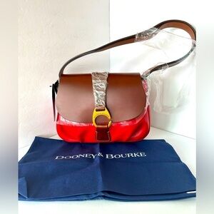 Dooney and Bourke  NWT Red Large Flap Shoulder Bag
